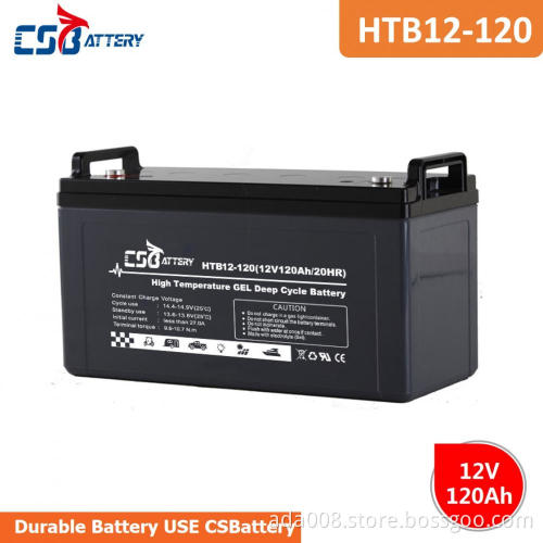 CSBattery 12V120Ah High Temperature Long Life Deep Cycle GEL Battery